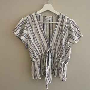 Juniper Blu Front Tie Top